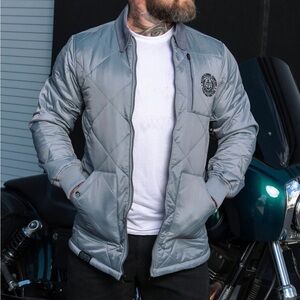 Dixxon Flannel Company puffer/quilted Jacket with corduroy collar